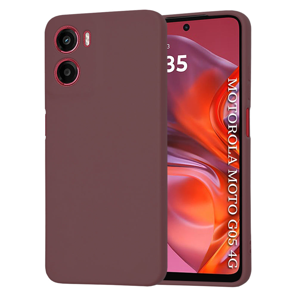 Husa de protectie Techsuit SoftFlex compatibil cu Motorola Moto G05 / E15, Plum Red