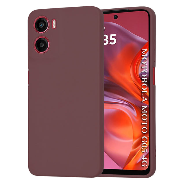 Husa de protectie Techsuit SoftFlex compatibil cu Motorola Moto G05 / E15, Plum Red