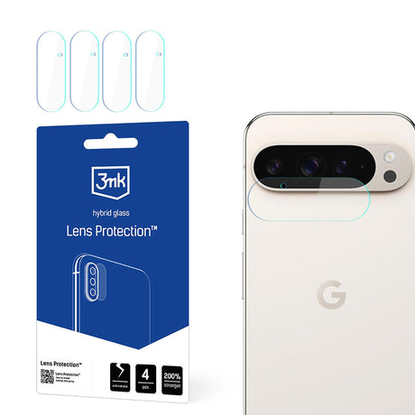 Folie de protectie 3mk Lens Protection (set de 4) compatibil cu Google Pixel 9 Pro XL, Transparent