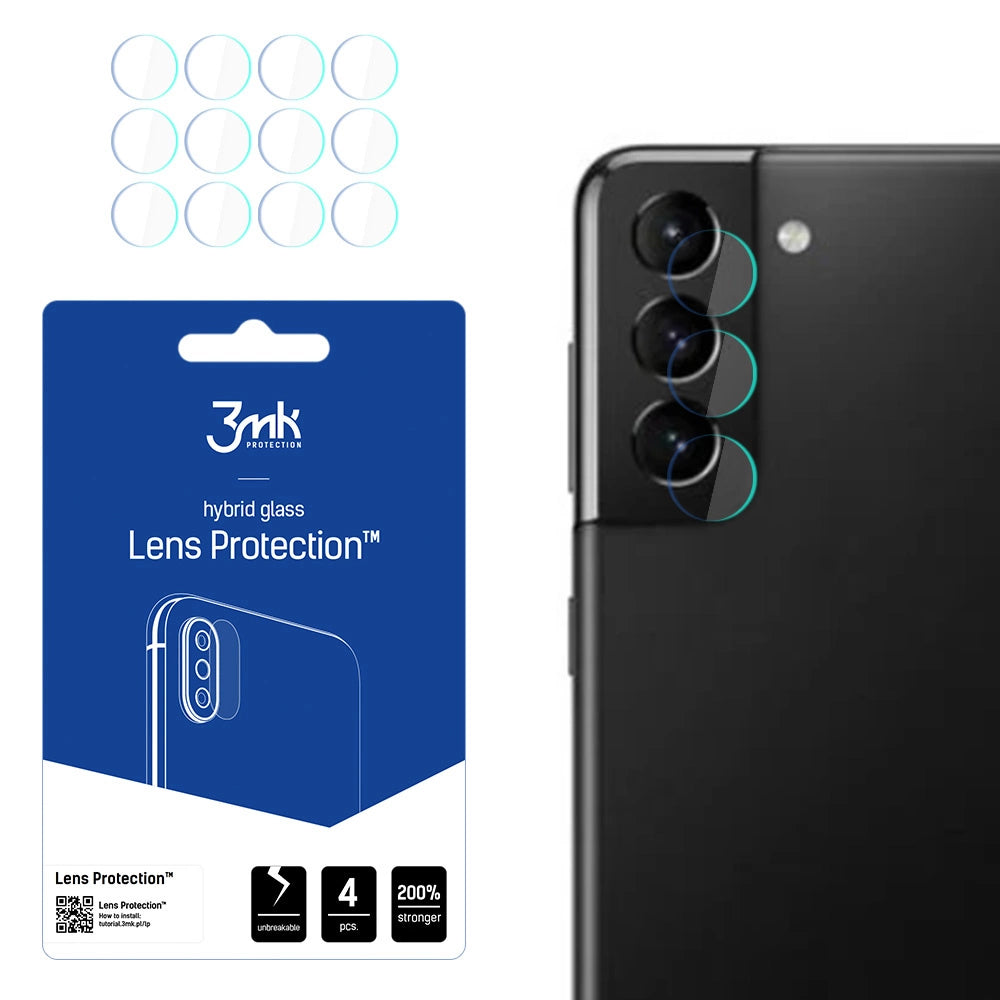 Folie de protectie 3mk Lens Protection (set de 4) compatibil cu Samsung Galaxy S21 5G, Transparent