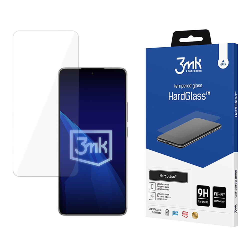 Folie de protectie 3mk HardGlass Tempered compatibil cu Xiaomi 14T / 14T Pro, Transparent