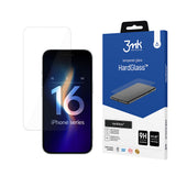 Folie de protectie 3mk HardGlass Tempered compatibil cu iPhone 16, Transparent