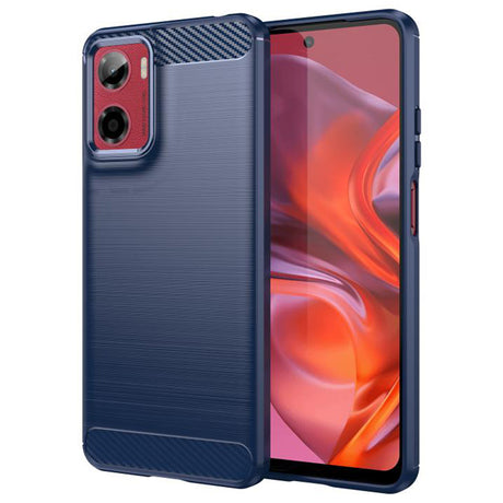 Husa de protectie Techsuit Carbon Silicone compatibil cu Motorola Moto G05 / E15, Albastru