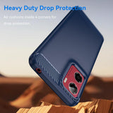 Husa de protectie Techsuit Carbon Silicone compatibil cu Motorola Moto G05 / E15, Albastru