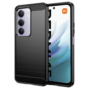 Husa de protectie Techsuit Carbon Silicone compatibil cu Xiaomi Redmi 15 4G / Redmi 15 5G, Negru
