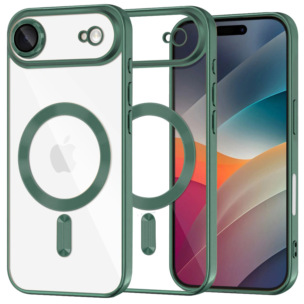 Husa de protectie Techsuit Luxury Crystal MagSafe compatibil cu iPhone 17 Air, Deep Green