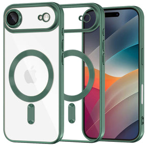 Husa de protectie Techsuit Luxury Crystal MagSafe compatibil cu iPhone 17 Air, Deep Green