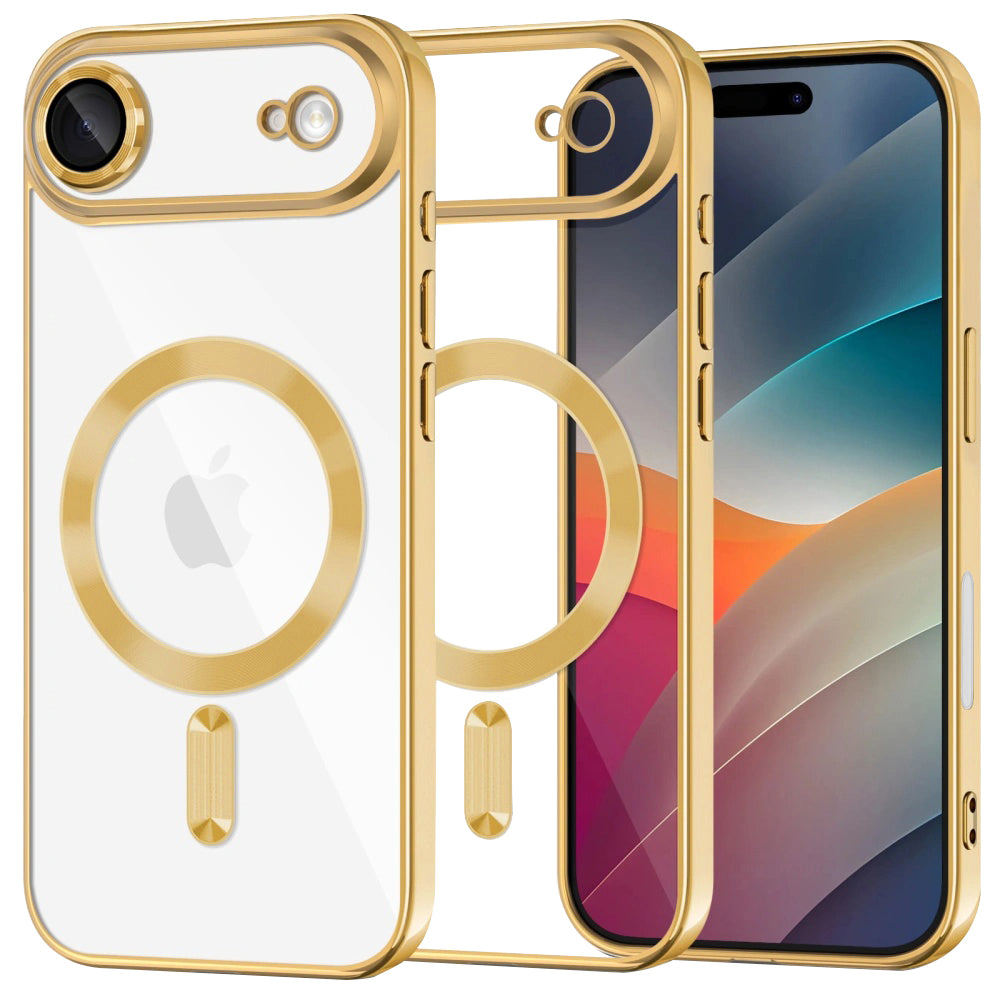 Husa de protectie Techsuit Luxury Crystal MagSafe compatibil cu iPhone 17 Air, Auriu