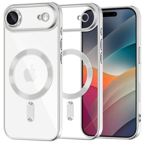 Husa de protectie Techsuit Luxury Crystal MagSafe compatibil cu iPhone 17 Air, Argintiu