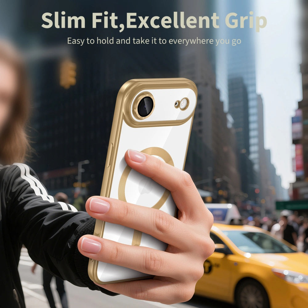 Husa de protectie Techsuit Luxury Crystal MagSafe compatibil cu iPhone 17 Air, Albastru Inchis