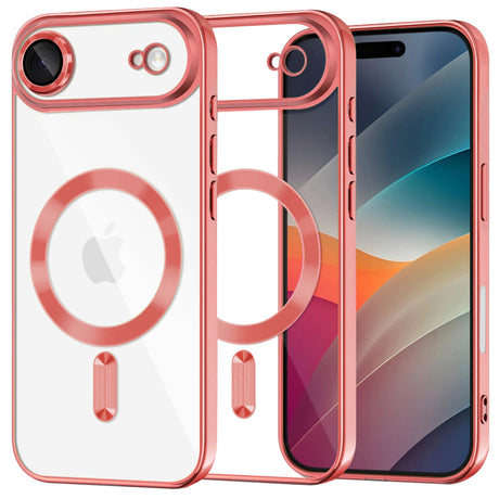 Husa de protectie Techsuit Luxury Crystal MagSafe compatibil cu iPhone 17 Air, Rosu