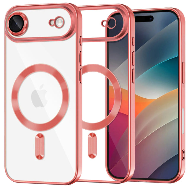 Husa de protectie Techsuit Luxury Crystal MagSafe compatibil cu iPhone 17 Air, Rosu