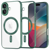 Husa de protectie Techsuit Luxury Crystal MagSafe compatibil cu iPhone 17, Deep Green