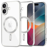 Husa de protectie Techsuit Luxury Crystal MagSafe compatibil cu iPhone 17, Argintiu