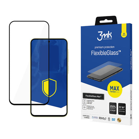 Folie de protectie 3mk FlexibleGlass Max compatibil cu Samsung Galaxy A35 5G, Negru