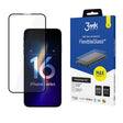 Folie de protectie 3mk FlexibleGlass Max compatibil cu iPhone 16 Pro, Negru