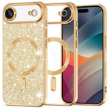 Husa de protectie Techsuit Luxury Glitter MagSafe compatibil cu iPhone 17 Air, Auriu