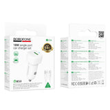 Incarcator Borofone Car Cloud (BZ34), USB-A/C Cable Included, Single Port USB-A, 18W (QC/FCP/AFC), ABS, for DC 12-24V, Alb