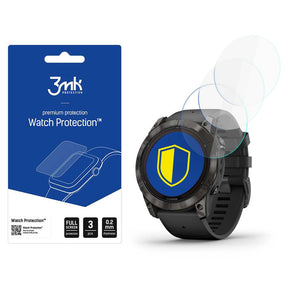 Folie de protectie smartwatch 3mk FlexibleGlass (set de 3) compatibil cu Garmin Fenix 7X Pro Solar, Transparent