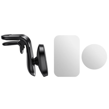 Suport Borofone Kyle (BH40), for Air Vent, Aluminum Alloy + ABS + Silicone, N38 Magnets, 4.7 - , Negru