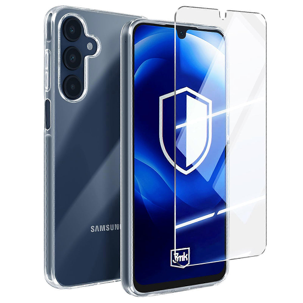 Folie de protectie 3mk ComfortDuo Glass + Case compatibil cu Samsung Galaxy A36 5G / A56 5G, Transparent