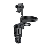 Suport Yesido 4in1 (C274), Cup Storage, Phone Mount and Sundries Storage, 720° Adjustable Angle, 4.7-7.2", Negru