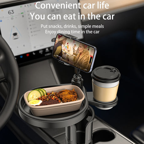 Suport Yesido 4in1 (C274), Cup Storage, Phone Mount and Sundries Storage, 720° Adjustable Angle, 4.7-7.2", Negru