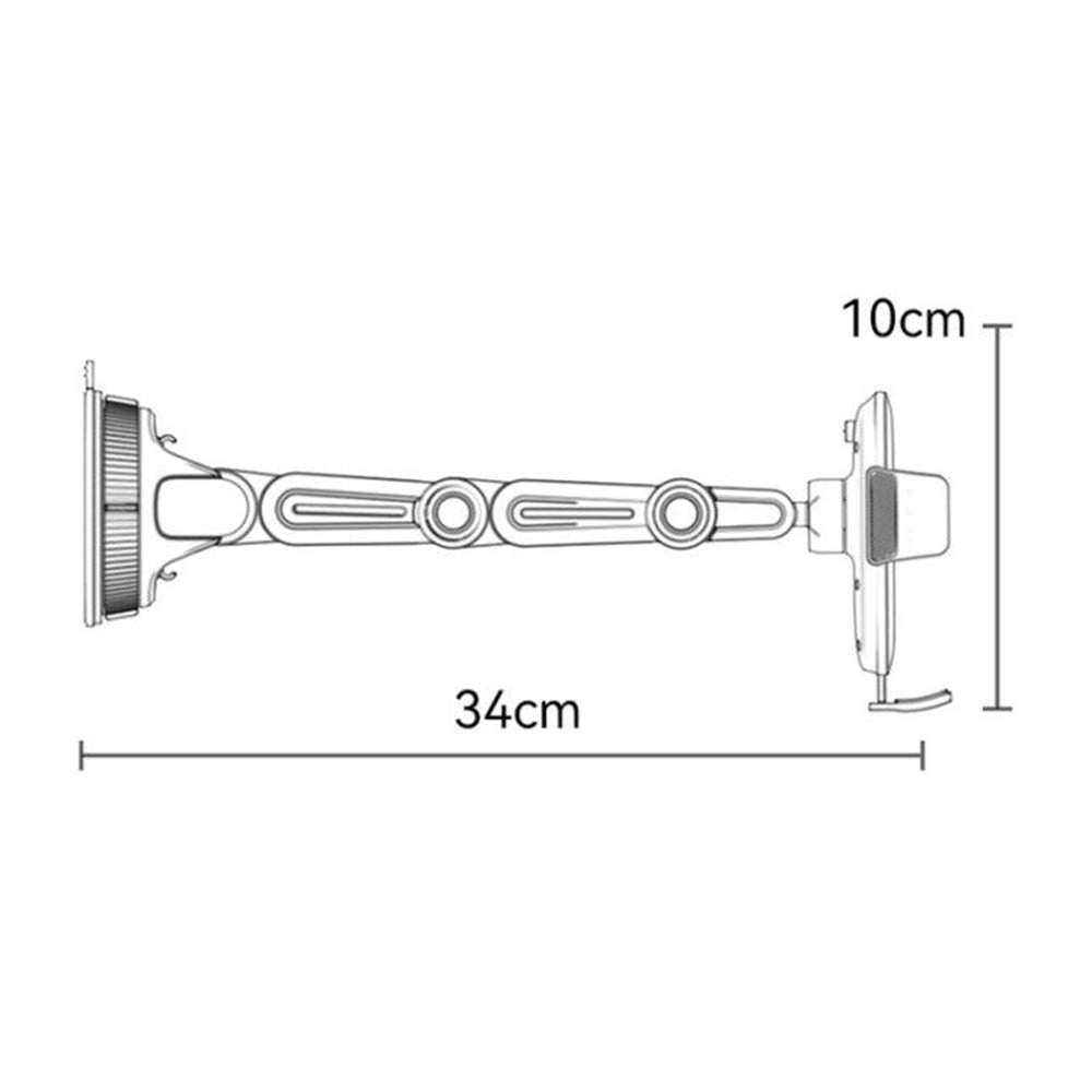 Suport Yesido (C275), for Dashboard, 1260-Degree All-Round Adjustment Design, 4.7-7.2" Phone, Negru