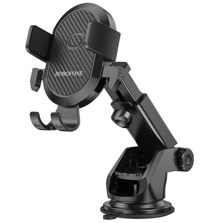 Suport Borofone Amazing Bay (BH39), with Suction Cup, for Dashboard/Windshield, 4.5-6.5" Phone, Negru