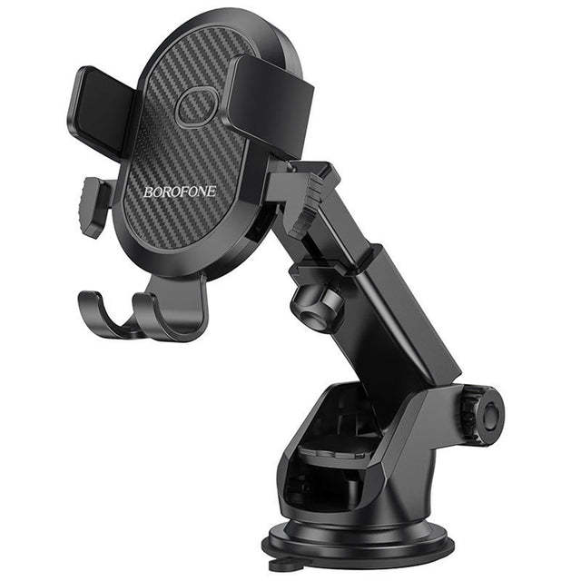 Suport Borofone Amazing Bay (BH39), with Suction Cup, for Dashboard/Windshield, 4.5-6.5" Phone, Negru