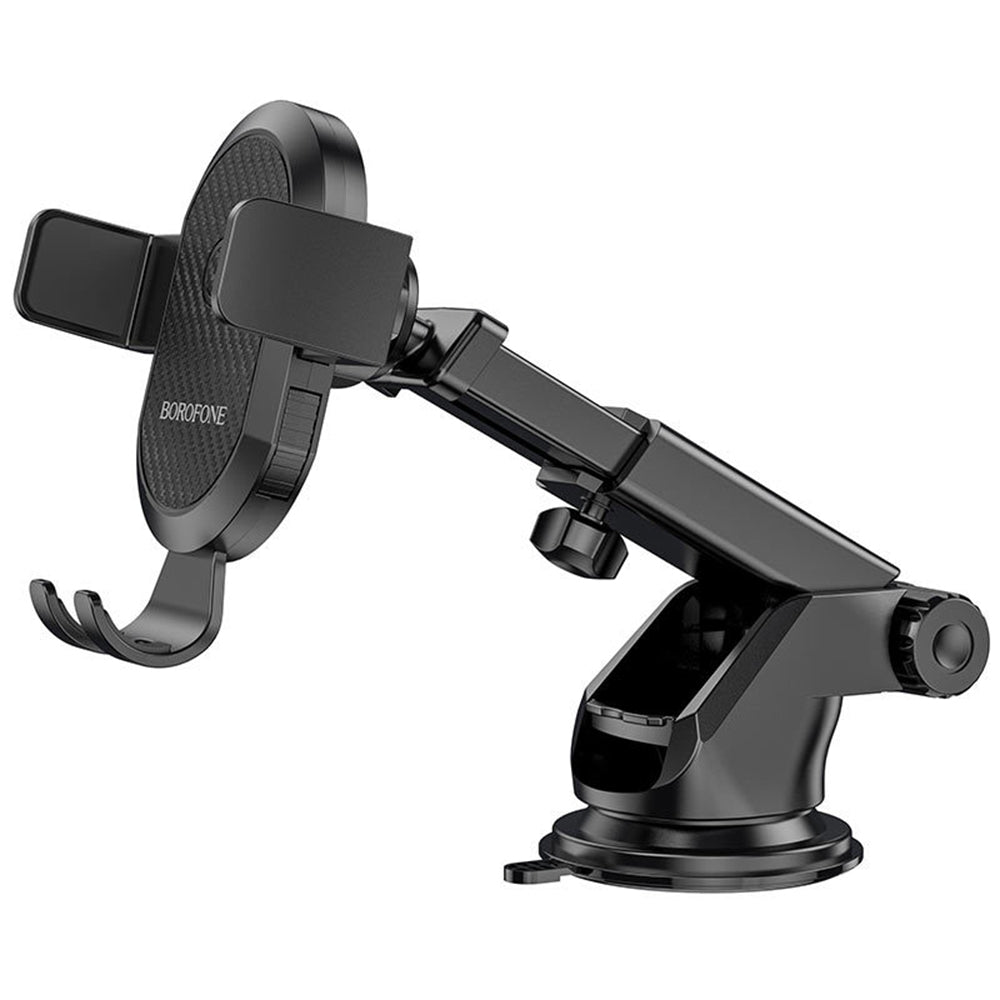 Suport Borofone Amazing Bay (BH39), with Suction Cup, for Dashboard/Windshield, 4.5-6.5" Phone, Negru