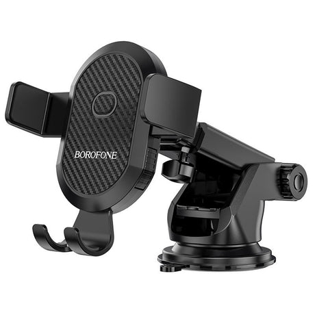 Suport Borofone Amazing Bay (BH39), with Suction Cup, for Dashboard/Windshield, 4.5-6.5" Phone, Negru