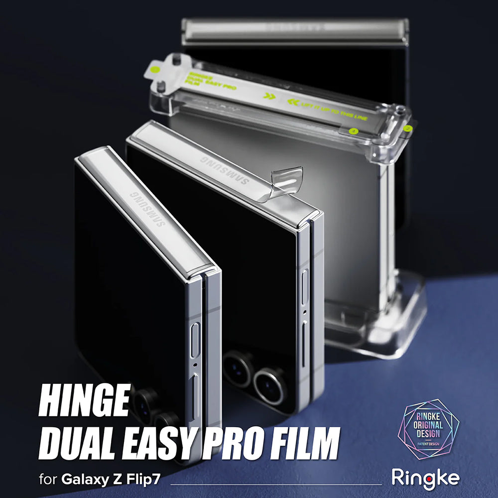 Folie de protectie Ringke Hinge Dual Easy Pro Film (set de 2) compatibil cu Samsung Galaxy Z Flip7, Transparent