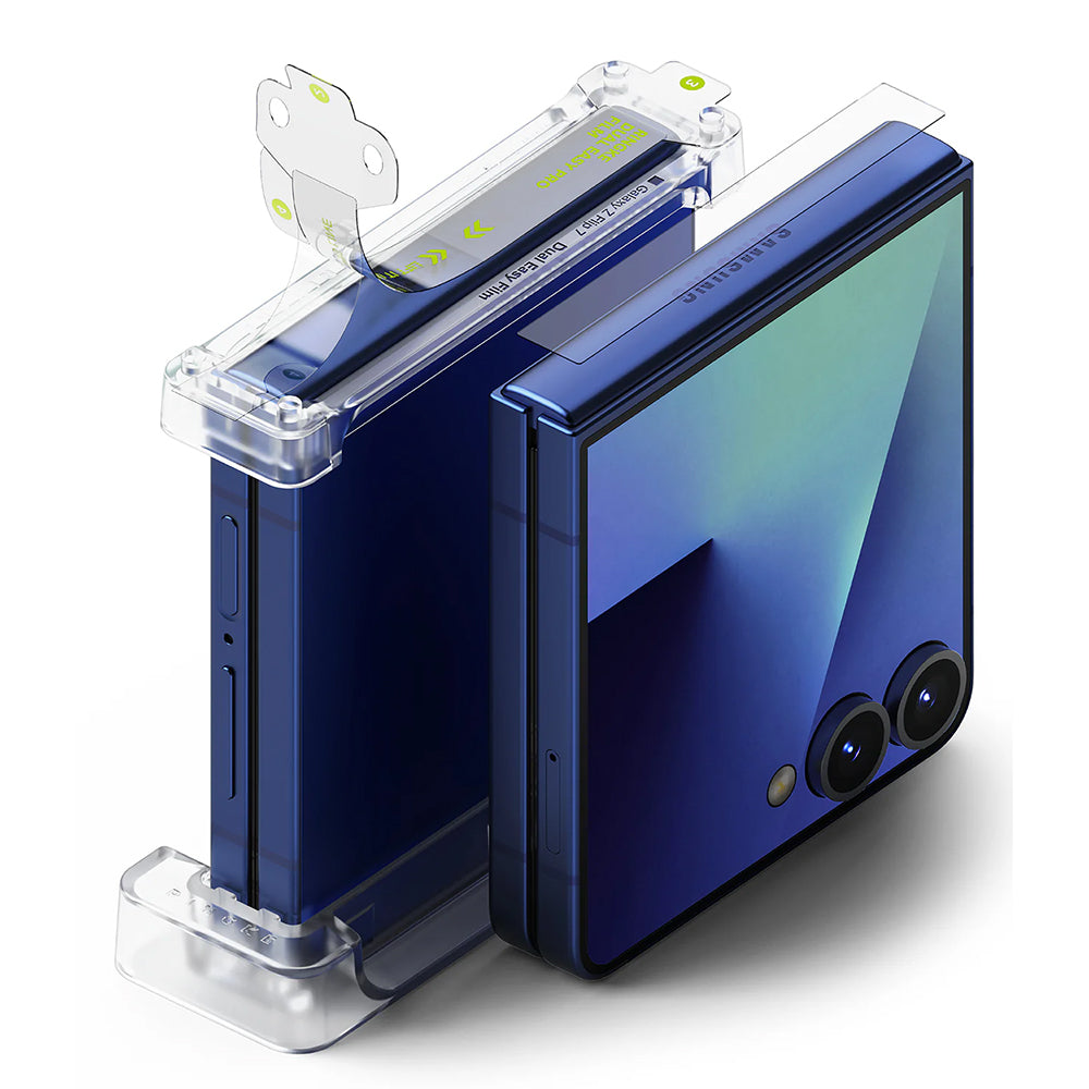 Folie de protectie Ringke Hinge Dual Easy Pro Film (set de 2) compatibil cu Samsung Galaxy Z Flip7, Transparent