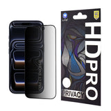 Folie de protectie Lito HD Pro Privacy compatibil cu iPhone 17 Pro, Negru
