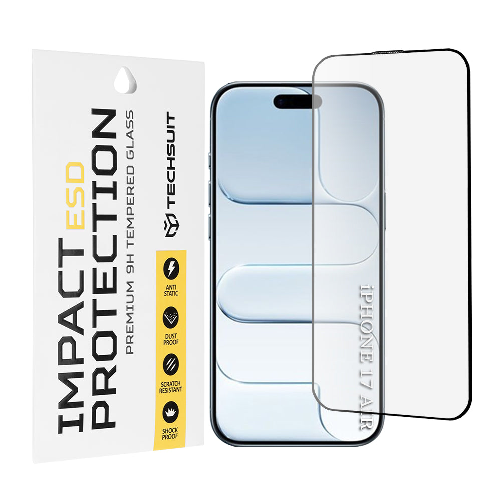 Folie de protectie Techsuit ESD Glass compatibil cu iPhone 17 Air, Negru