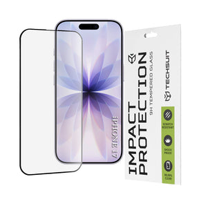 Folie de protectie Techsuit 111D Full Cover / Full Glue Glass compatibil cu iPhone 17 / iPhone 16 Pro, Negru