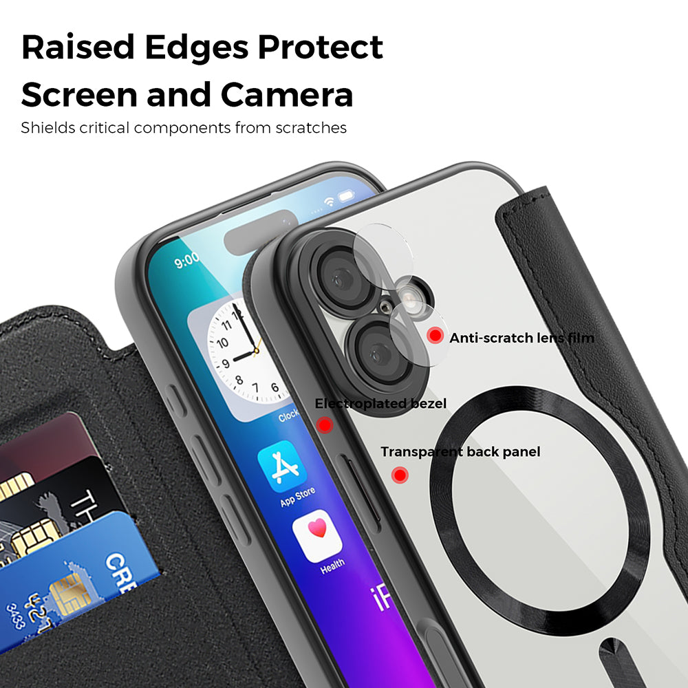 Husa de protectie Techsuit SmartMag Book compatibil cu iPhone 17, Verde