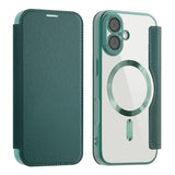 Husa de protectie Techsuit SmartMag Book compatibil cu iPhone 17, Verde