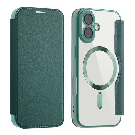 Husa de protectie Techsuit SmartMag Book compatibil cu iPhone 17, Verde