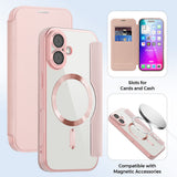 Husa de protectie Techsuit SmartMag Book compatibil cu iPhone 17, Roz