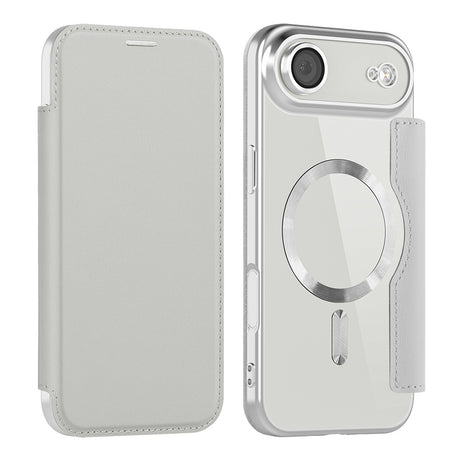 Husa de protectie Techsuit SmartMag Book compatibil cu iPhone 17 Air, Gri