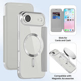 Husa de protectie Techsuit SmartMag Book compatibil cu iPhone 17 Air, Gri