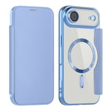 Husa de protectie Techsuit SmartMag Book compatibil cu iPhone 17 Air, Albastru Deschis