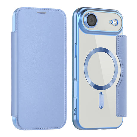 Husa de protectie Techsuit SmartMag Book compatibil cu iPhone 17 Air, Albastru Deschis