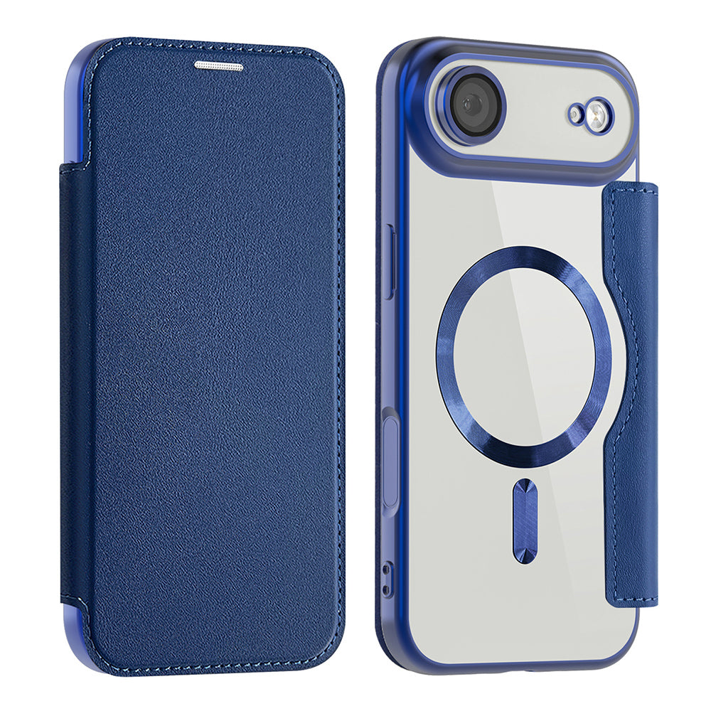 Husa de protectie Techsuit SmartMag Book compatibil cu iPhone 17 Air, Albastru