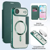 Husa de protectie Techsuit SmartMag Book compatibil cu iPhone 17 Air, Verde