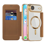 Husa de protectie Techsuit SmartMag Book compatibil cu iPhone 17 Air, Maro
