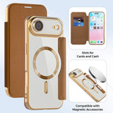 Husa de protectie Techsuit SmartMag Book compatibil cu iPhone 17 Air, Maro