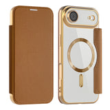 Husa de protectie Techsuit SmartMag Book compatibil cu iPhone 17 Air, Maro